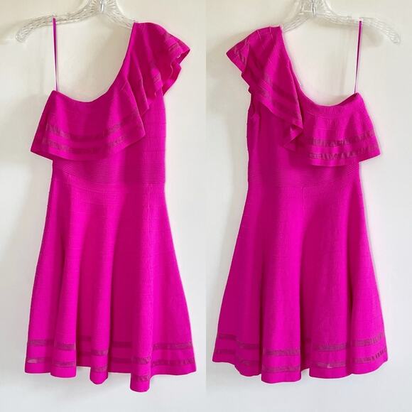 Ted Baker Pink One Shoulder Streena Dress - Picture 4 of 8